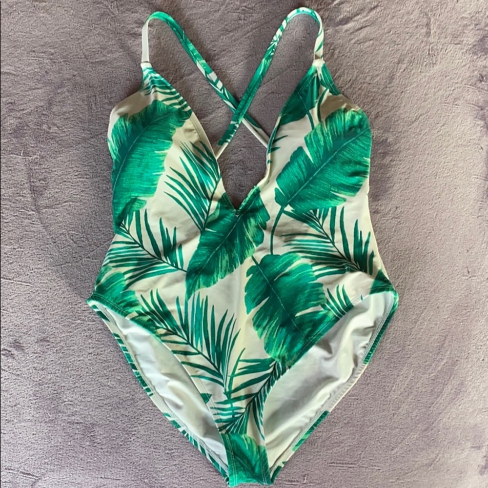 Leaf Print Swimsuit